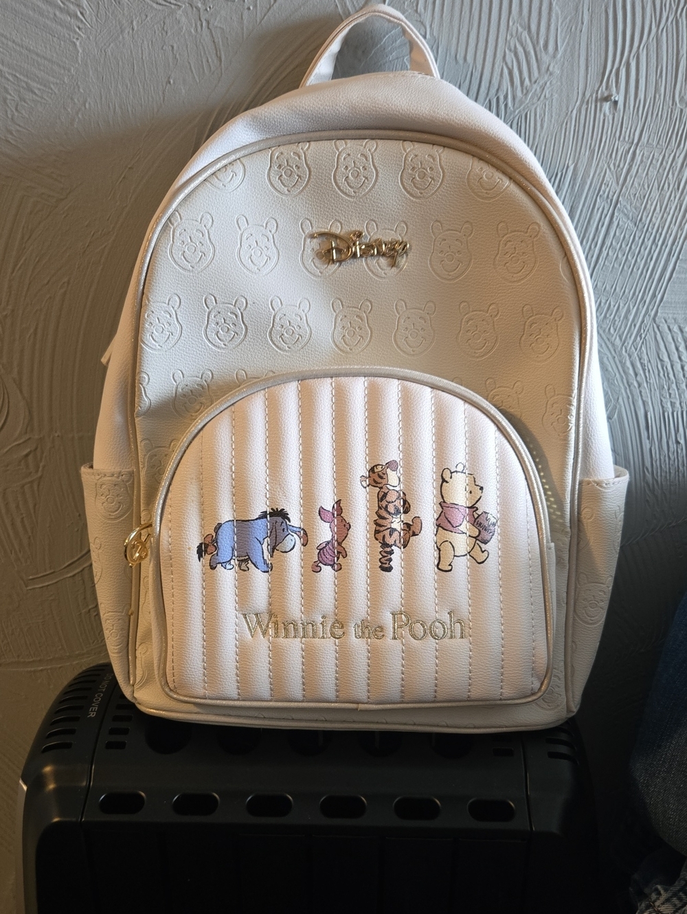 Primark Cream Winnie the Pooh Character Quilted Kids Backpack